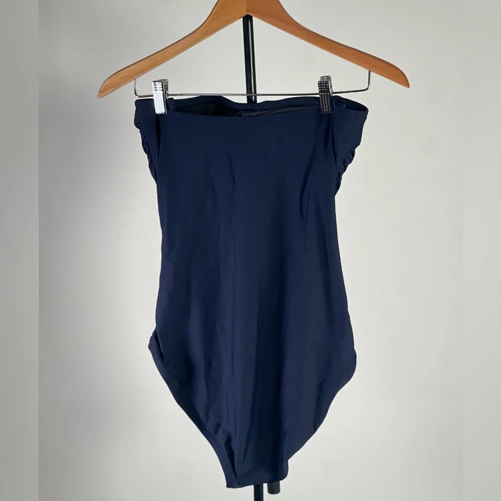 NWT J Crew Ruched bandeau one-piece swimsuit size 10_4